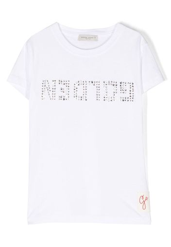 Golden Goose Kids crystal-embellished T-shirt - Bianco