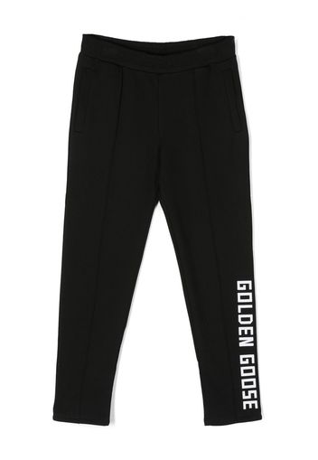 Golden Goose Kids Pantaloni sportivi con stampa - Nero