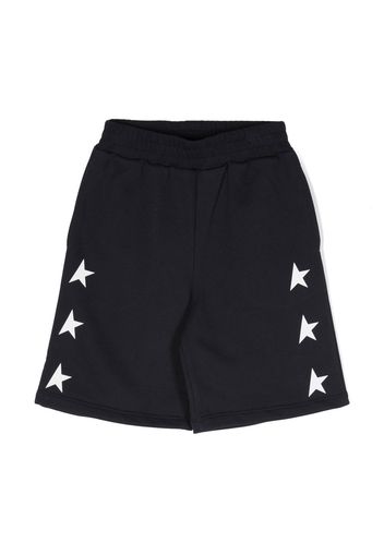 Golden Goose Kids Black Star Collection wide-leg shorts - Blu