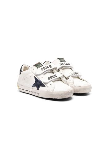 Golden Goose Kids Old School touch-strap sneakers - Toni neutri