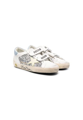 Golden Goose Kids Super Star glitter sneakers - Bianco