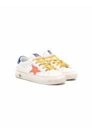 Golden Goose Kids star low top trainers - Bianco