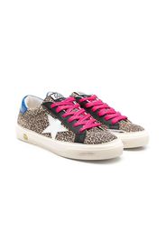 Golden Goose Kids Sneakers Superstar con stampa - Marrone