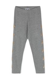 Golden Goose Kids Leggings con applicazione stelle glitter - Grigio