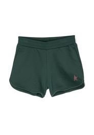 Golden Goose Kids logo-print elastic-waist shorts - Verde