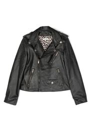 Golden Goose Kids faded-effect sheepskin jacket - Nero