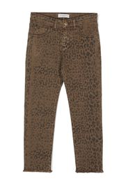 Golden Goose Kids leopard-print jeans - Marrone
