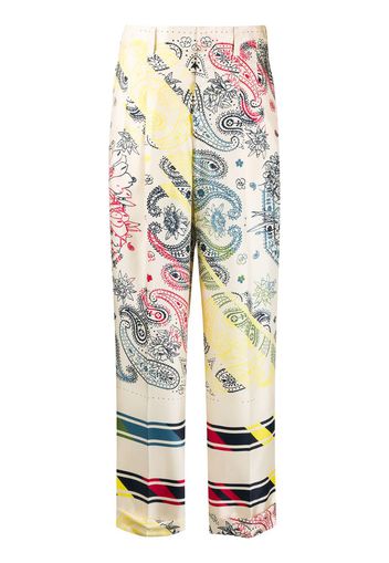 paisley print boy leg trousers