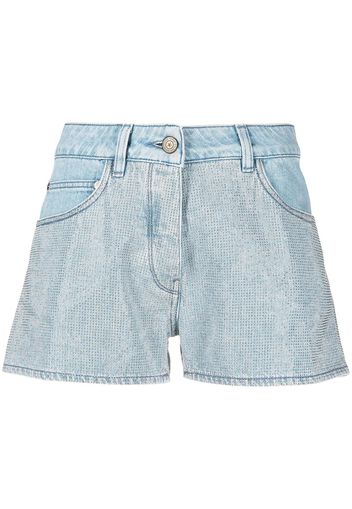 Golden Goose stud detail denim shorts - Blu