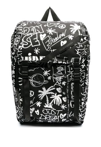 Golden Goose all-over graphic print backpack - Nero