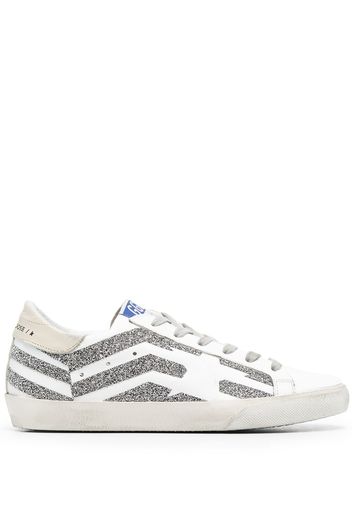 Golden Goose Super-Star flag-motif low-top sneakers - Bianco