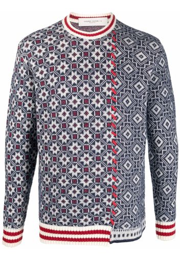 Golden Goose patterned-intarsia knit jumper - Blu