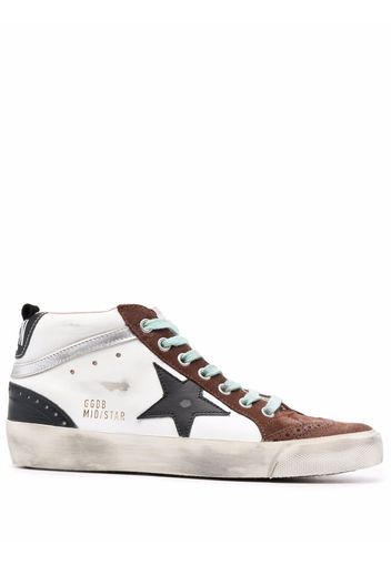 Golden Goose star-patch high-top sneakers - Bianco
