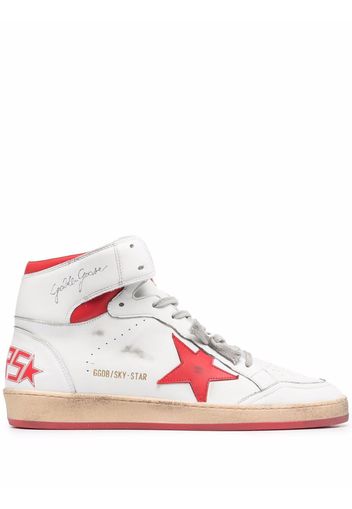 Golden Goose Sky-Star high-top lace-up sneakers - Bianco