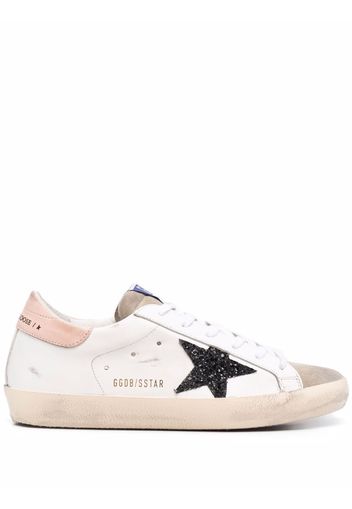 Golden Goose star-patch lace-up sneakers - Bianco