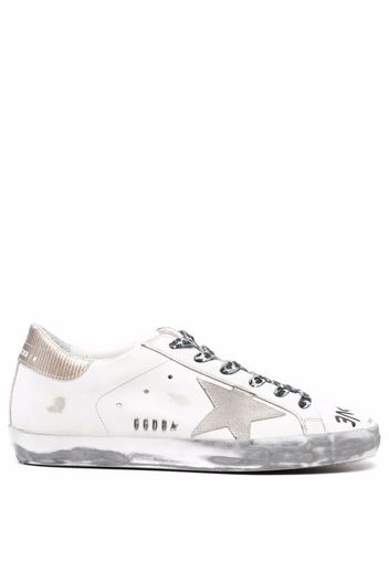 Golden Goose Super-Star Love print sneakers - Bianco