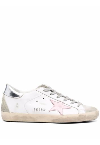 Golden Goose star-patch leather low-top sneakers - Bianco