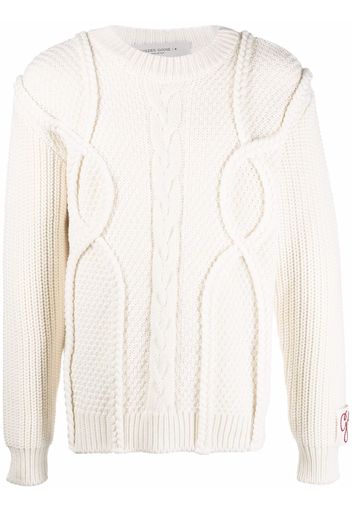 Golden Goose braided motif virgin wool jumper - Bianco