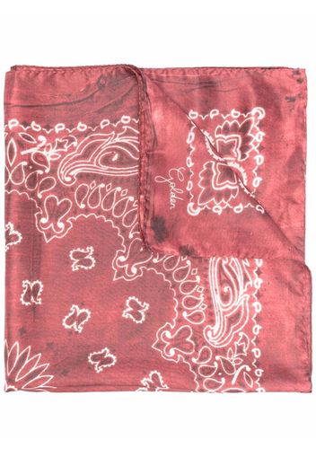 Golden Goose Foulard con stampa paisley - Rosso