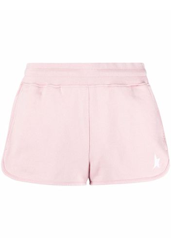 Golden Goose motif-print track shorts - Rosa