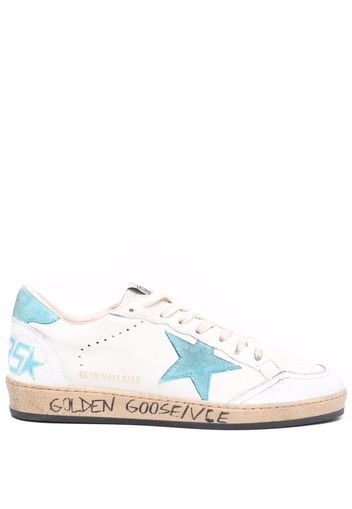 Golden Goose logo-patch low-top leather sneakers - Bianco