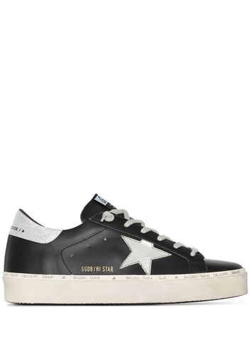 Golden Goose GG HI STAR LT SNKR SLVR STR HL LTHR - Nero