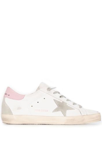 Golden Goose Superstar distressed lace-up trainers - Bianco