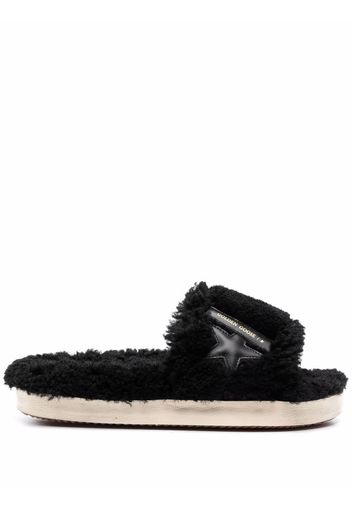 Golden Goose Poolstar shearling slides - Nero