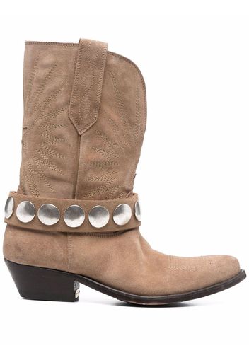 Golden Goose buckle-fastening suede boots - Toni neutri