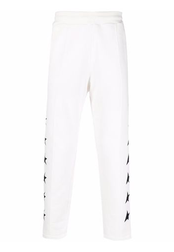 Golden Goose star print track pants - Bianco