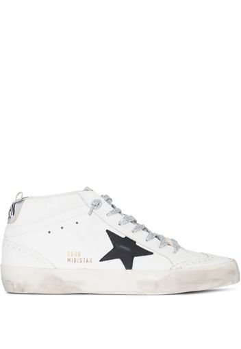 Golden Goose star-patch lace-up sneakers - Bianco