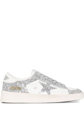 Golden Goose star-patch lace-up sneakers - Bianco