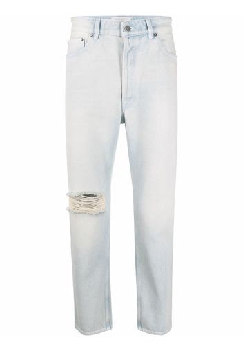 Golden Goose distressed straight-leg AW0AW10155 jeans - Blu