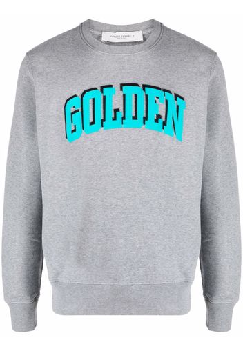 Golden Goose logo-print cotton sweatshirt - Grigio