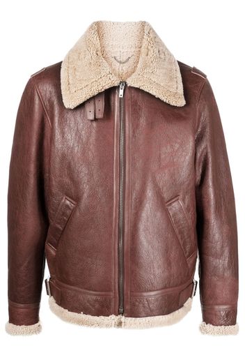 Golden Goose Sherling leather jacket - Rosso