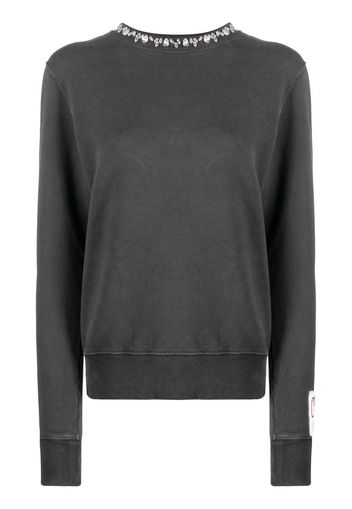 Golden Goose crystal-embellished crew-neck sweatshirt - Grigio