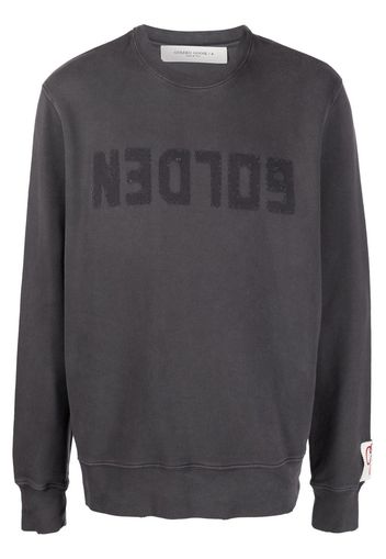 Golden Goose logo-print long-sleeve sweatshirt - Grigio