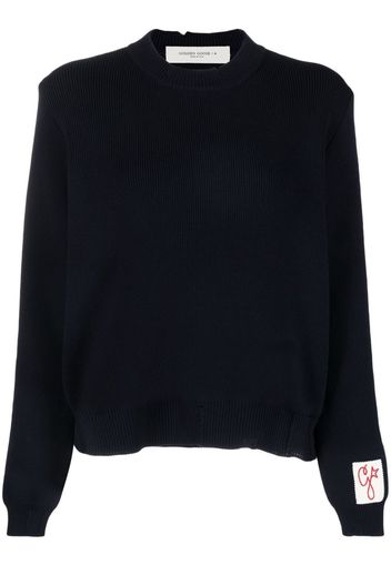 Golden Goose distressed long-sleeved jumper - Blu