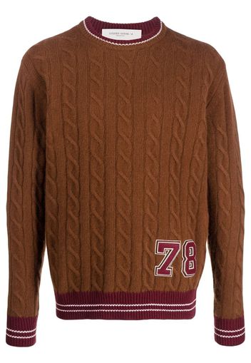 Golden Goose cable-knit jumper - Marrone