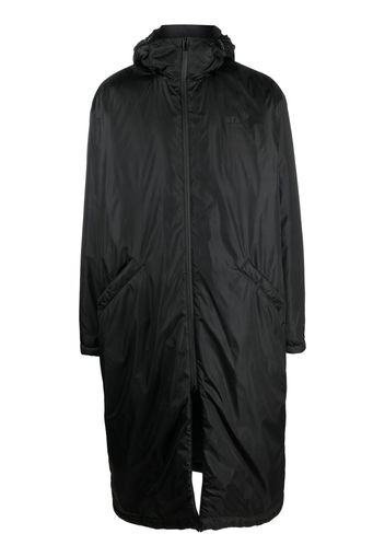 Golden Goose logo-print hooded trench coat - Nero