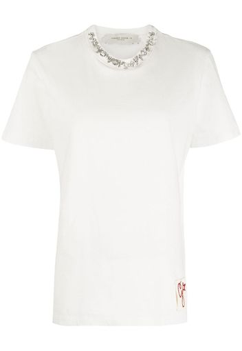 Golden Goose embroidered cotton T-shirt - Bianco