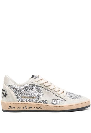 Golden Goose Ball-Star glitter low-top sneakers - Toni neutri