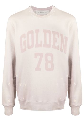 Golden Goose logo-print cotton sweatshirt - Toni neutri