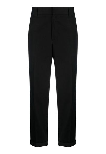 Golden Goose logo-patch straight-leg trousers - Nero