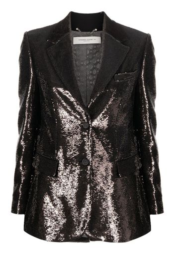 Golden Goose Blazer monopetto con paillettes - Grigio