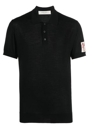 Golden Goose Polo con applicazione logo - Nero