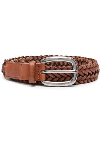 Golden Goose woven leather belt - Marrone