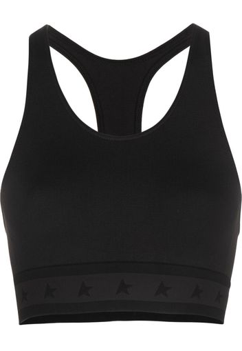 Golden Goose logo-underband racerback crop top - Nero