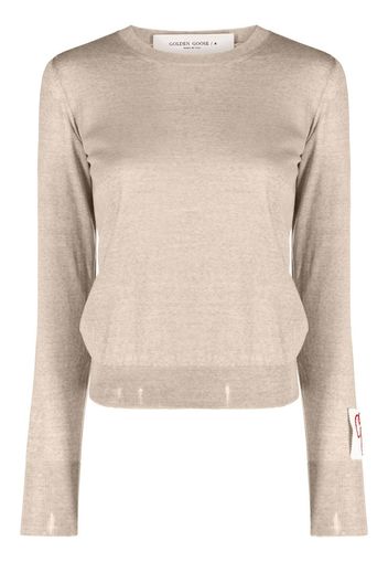 Golden Goose distressed fine-knit jumper - Toni neutri