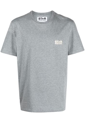 Golden Goose logo-print cotton T-Shirt - Grigio